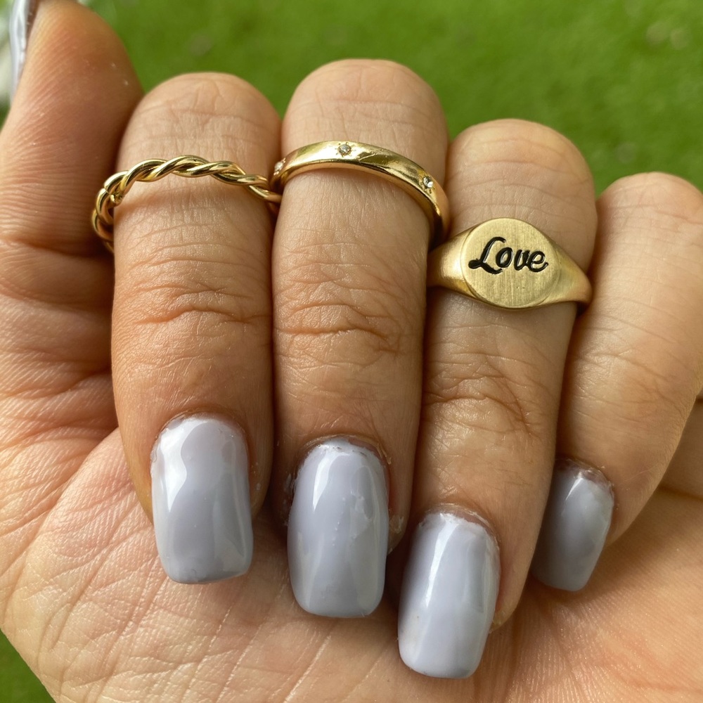 Set of 3 gold rings LOVE, New! So cute - Picture 4 of 12